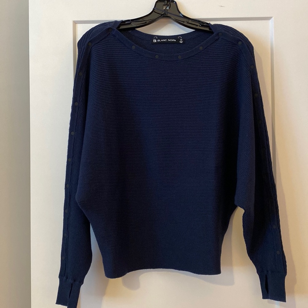 Blanc Noir Portola Ribbed Button Sweater
